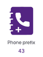 Phone prefix indicator